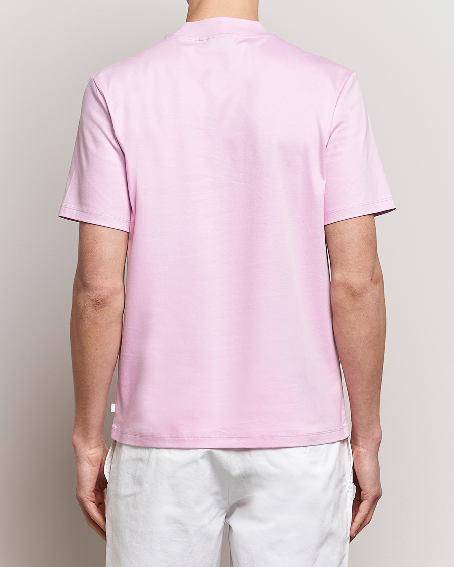 Homme | T-shirts | J.Lindeberg | Ace Mock Neck T-Shirt Pink Lavender