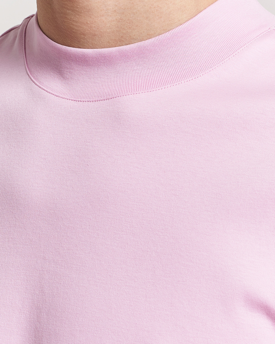 Homme | T-shirts | J.Lindeberg | Ace Mock Neck T-Shirt Pink Lavender