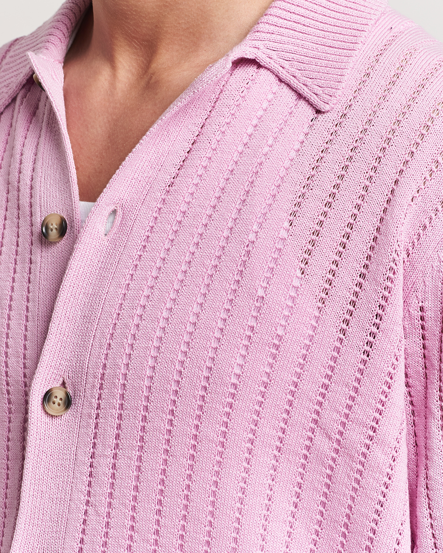 Homme | Pulls Et Tricots | J.Lindeberg | Edmondo Collar Cardigan Pink Lavender