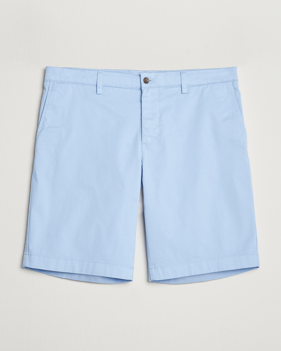 Homme | Shorts | J.Lindeberg | Nathan Cloud Satin Shorts Chambray Blue
