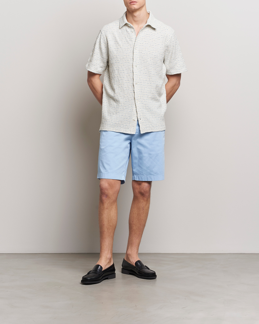 Homme | Shorts | J.Lindeberg | Nathan Cloud Satin Shorts Chambray Blue
