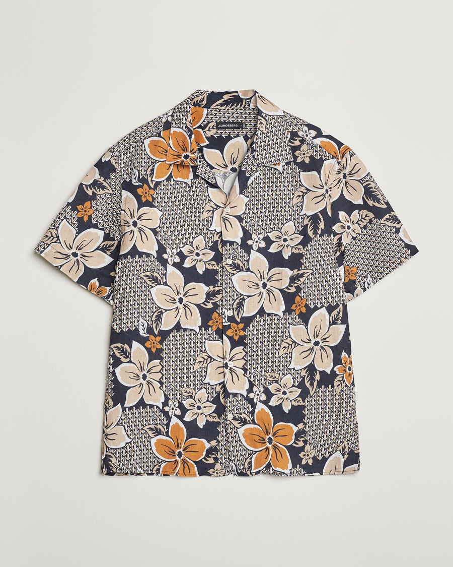 Homme | Chemises | J.Lindeberg | Elio Linen Island Floral Shirt Island Floral Mix