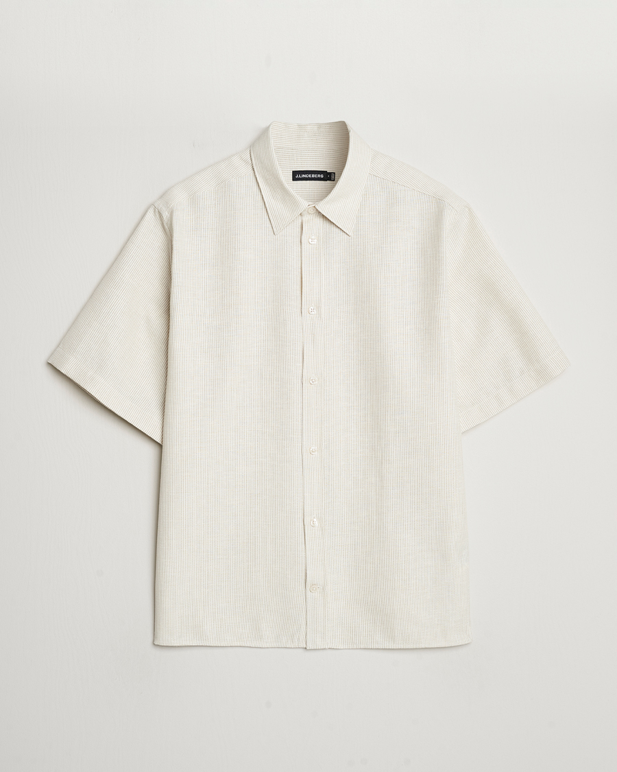 Homme | Chemises | J.Lindeberg | Lund Linen Mix Shirt Safari Beige