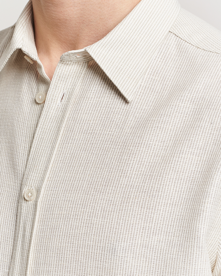 Homme | Chemises | J.Lindeberg | Lund Linen Mix Shirt Safari Beige