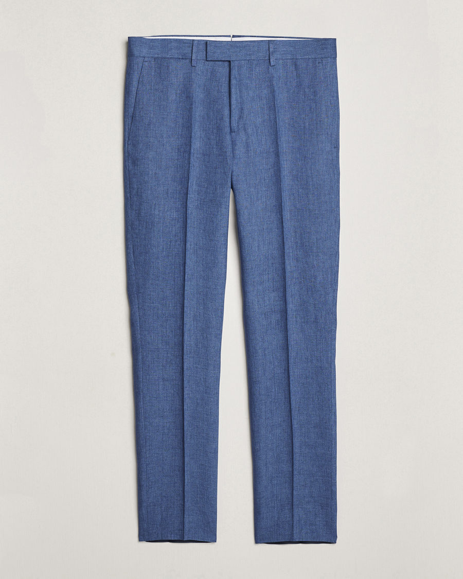 Homme | Pantalons | J.Lindeberg | Grant Super Linen Pants Chambray Blue