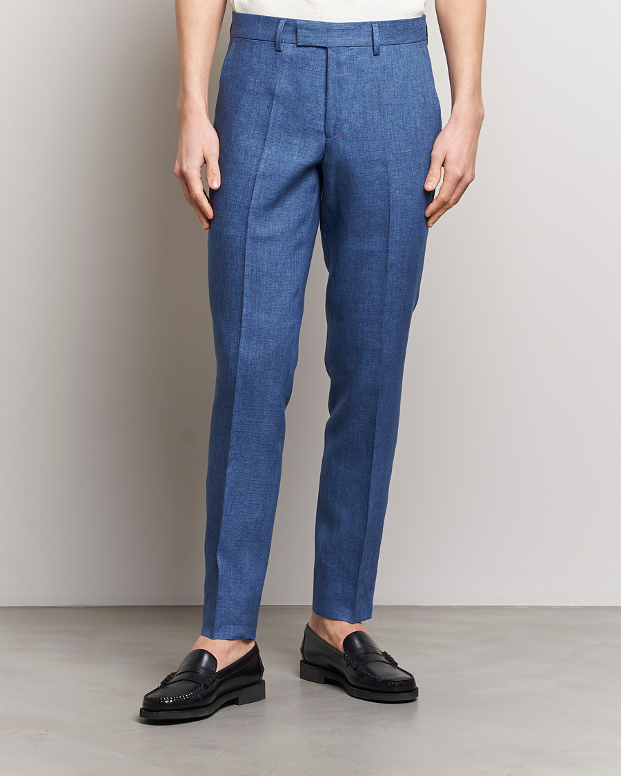 Homme |  | J.Lindeberg | Grant Super Linen Pants Chambray Blue