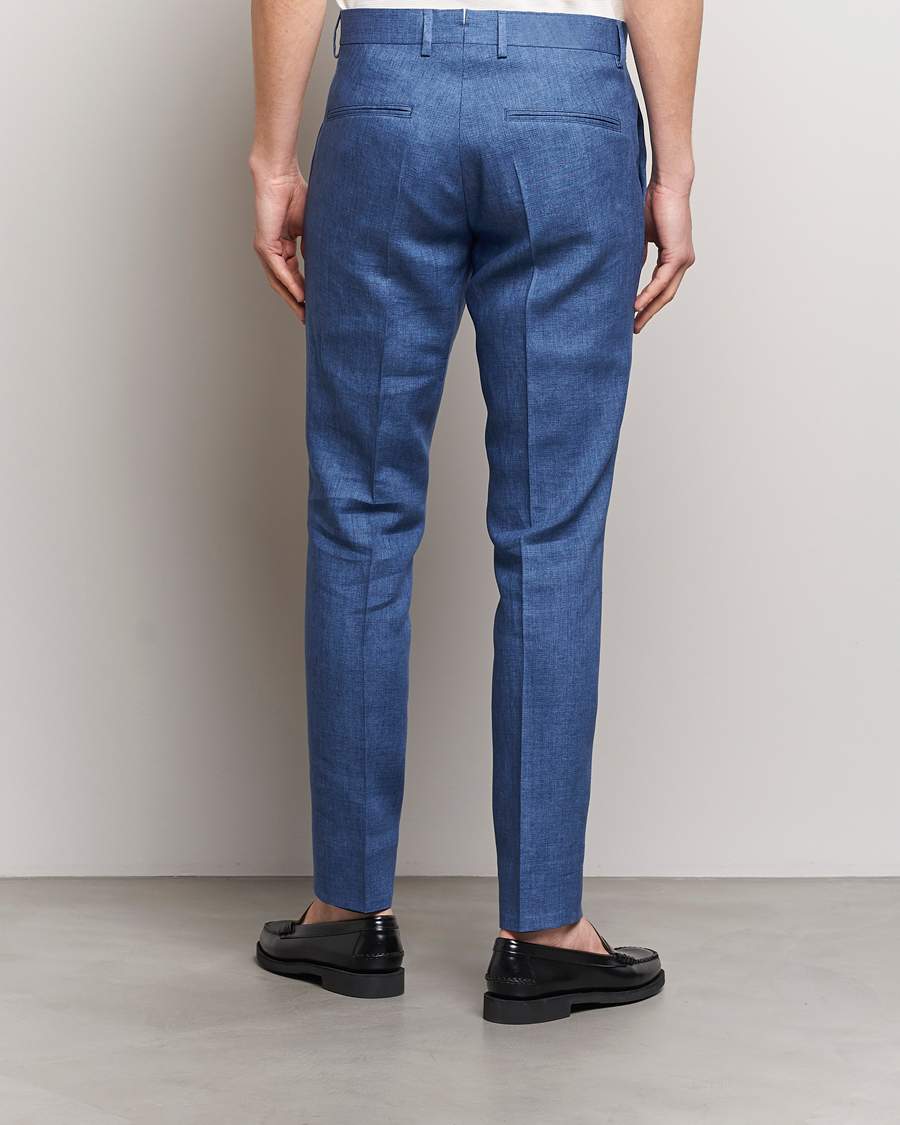 Homme | Pantalons | J.Lindeberg | Grant Super Linen Pants Chambray Blue