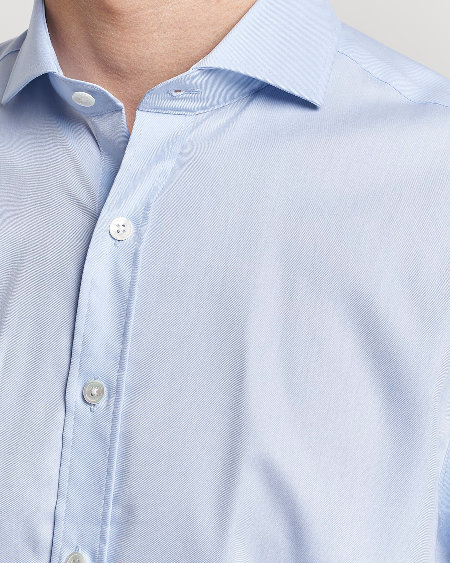 Homme | Chemises | Oscar Jacobson | Reg Fit Cut Away Non Iron Twill Light Blue