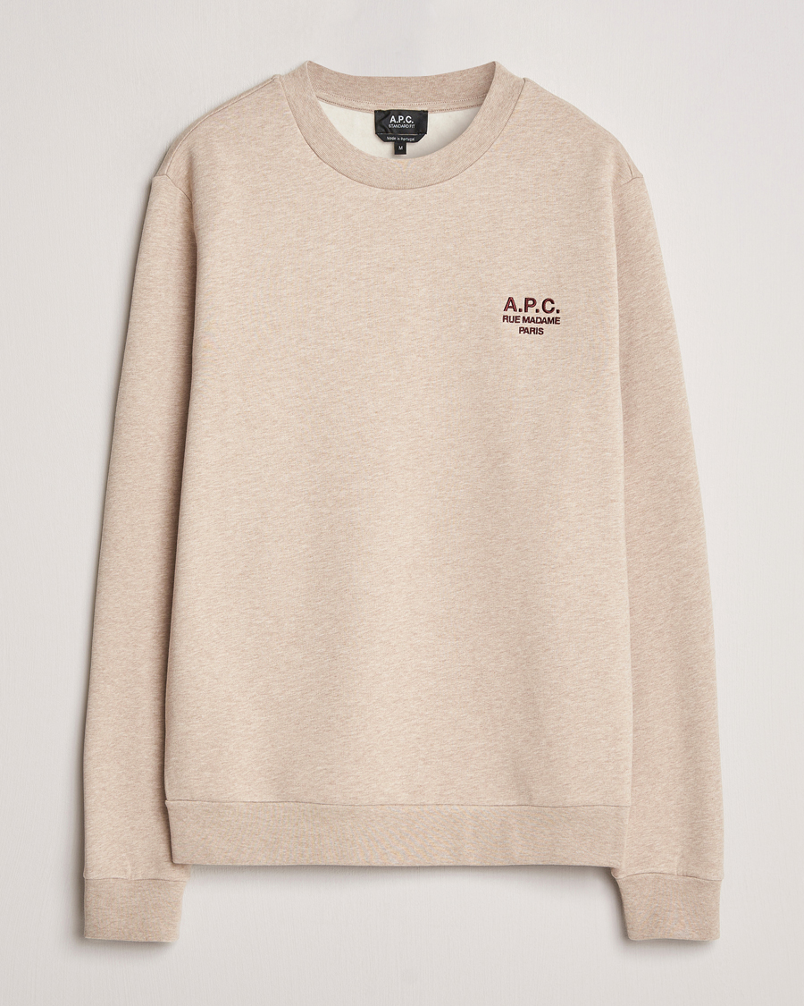 Homme | Pulls Et Tricots | A.P.C. | Rue Madame Sweatshirt Beige Chine