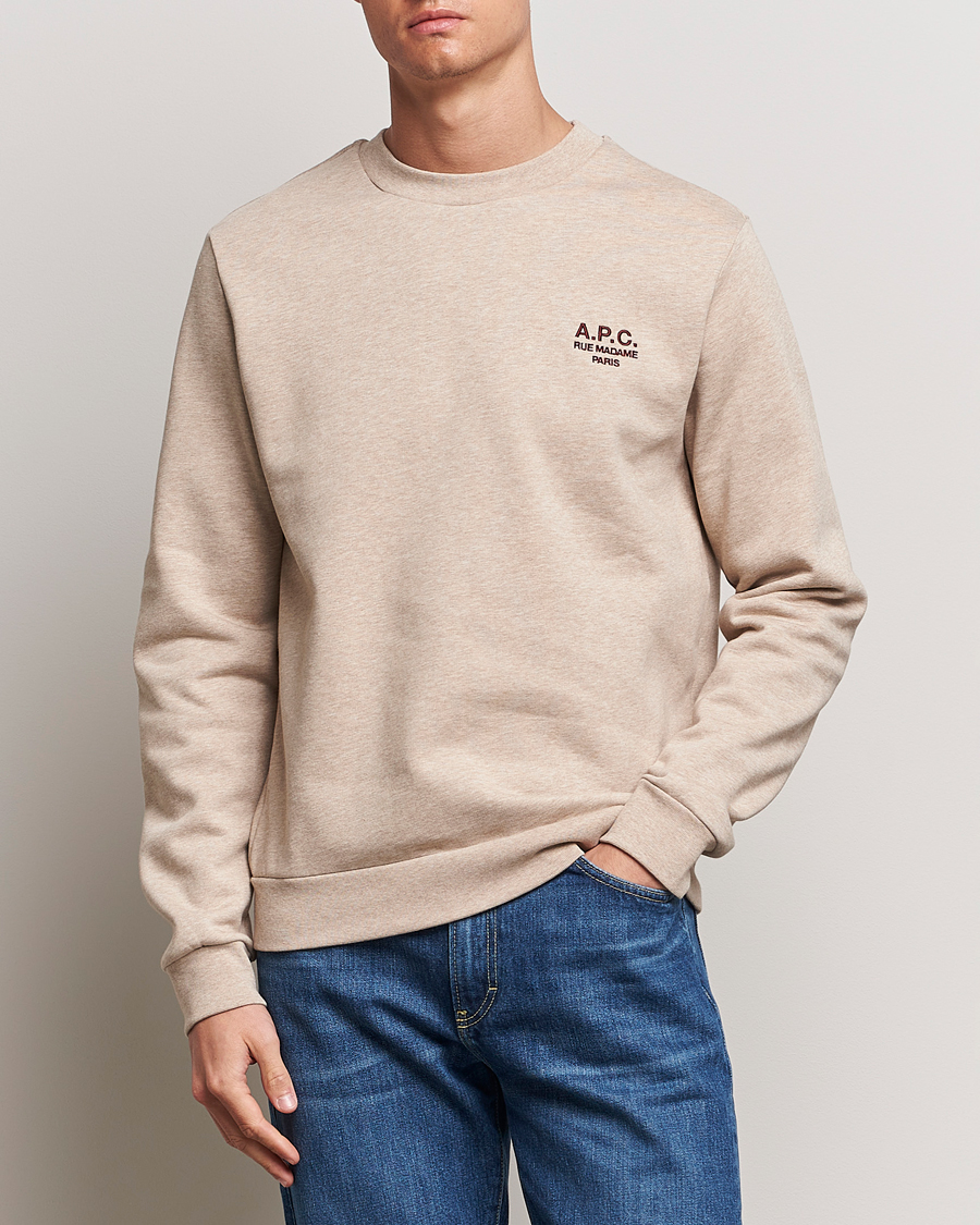 Homme | Pulls Et Tricots | A.P.C. | Rue Madame Sweatshirt Beige Chine