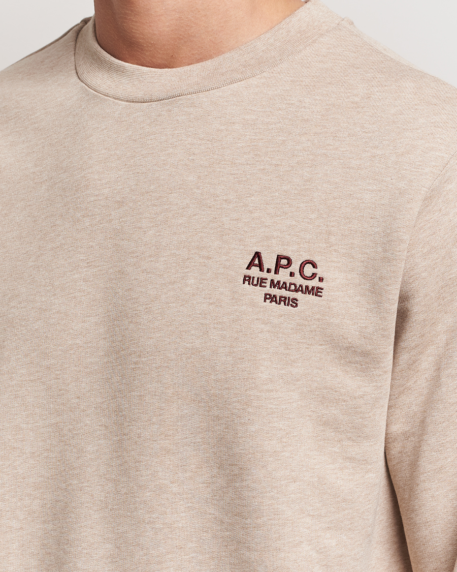 Homme | Pulls Et Tricots | A.P.C. | Rue Madame Sweatshirt Beige Chine
