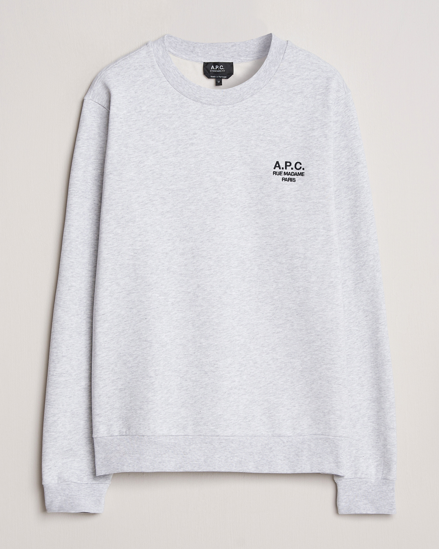 Homme | Pulls Et Tricots | A.P.C. | Rue Madame Sweatshirt Heather Grey/Black