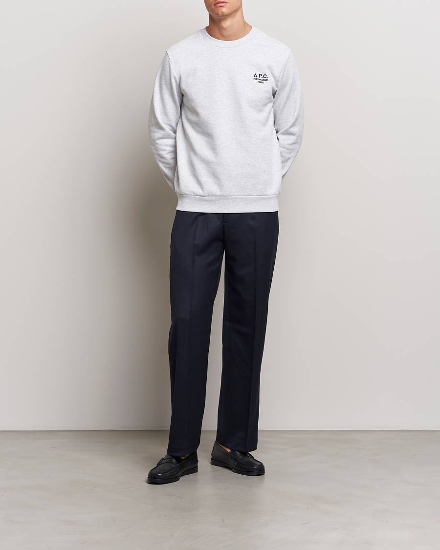 Homme | Pulls Et Tricots | A.P.C. | Rue Madame Sweatshirt Heather Grey/Black
