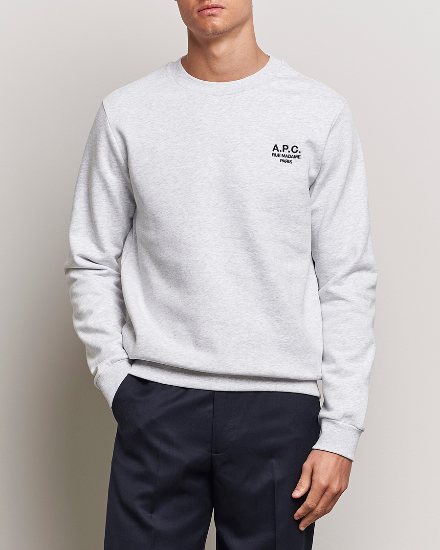 Homme | Pulls Et Tricots | A.P.C. | Rue Madame Sweatshirt Heather Grey/Black