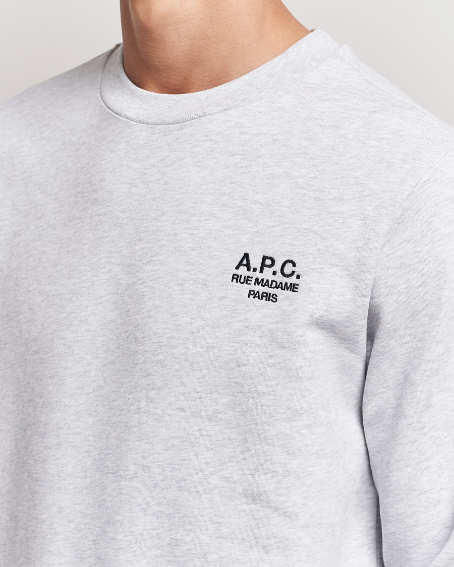 Homme | Pulls Et Tricots | A.P.C. | Rue Madame Sweatshirt Heather Grey/Black