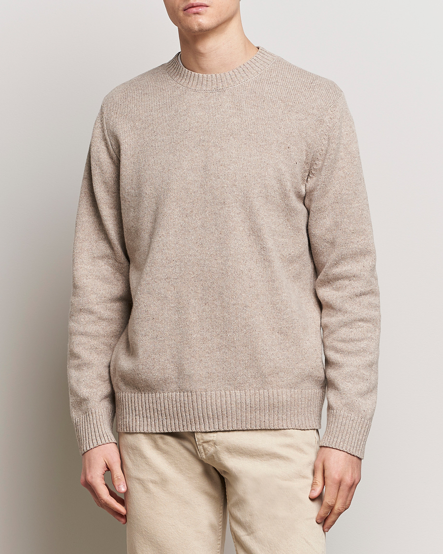 Homme | Nouvelles Images De Produit | A.P.C. | Pull Lucien Wool Knitted Sweater Beige
