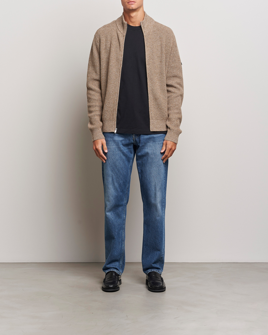 Homme | Pulls Et Tricots | A.P.C. | Heath Merino Wool Cardigan Marron Chine