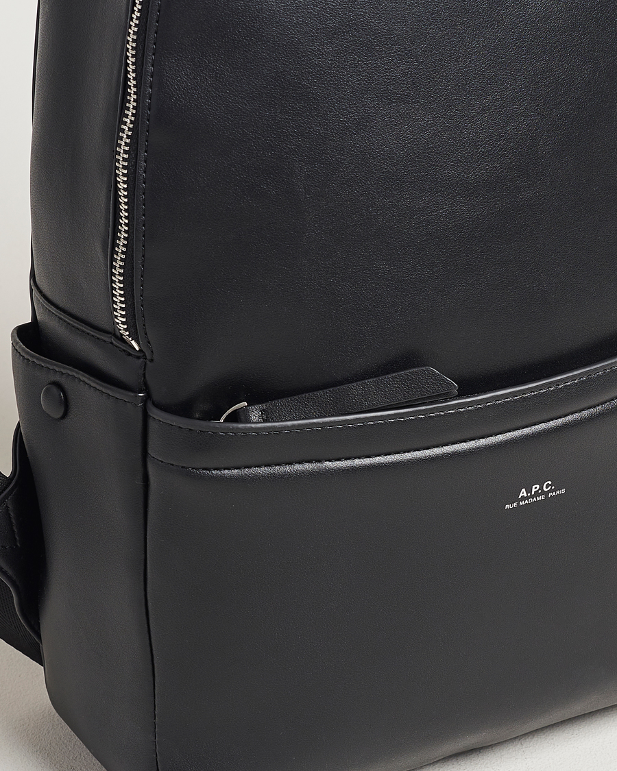 Homme | A.P.C. Sac Leather Backpack Black | A.P.C. | Sac Leather Backpack Black