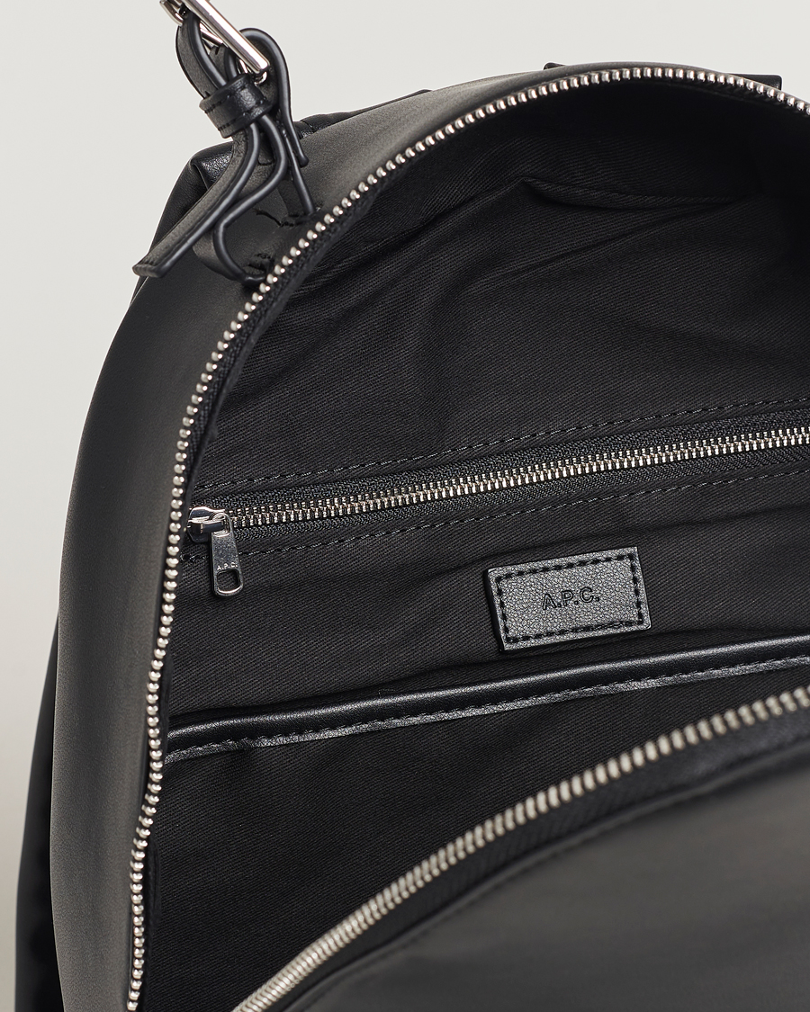 Homme | A.P.C. Sac Leather Backpack Black | A.P.C. | Sac Leather Backpack Black