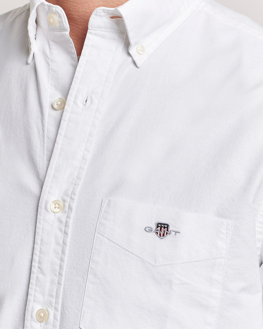 Homme | Chemises | Gant | Regular Short Sleeve Oxford Shirt White