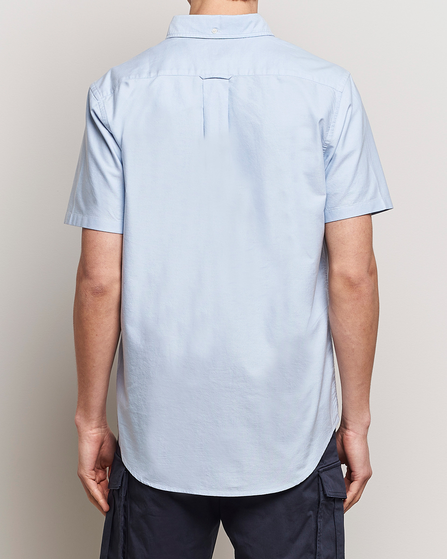 Homme | Chemises | Gant | Regular Short Sleeve Oxford Shirt Light Blue