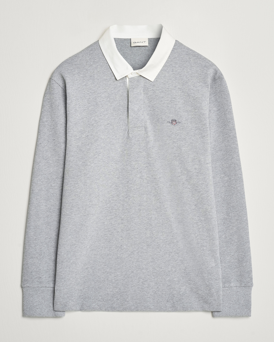 Homme | Pulls Et Tricots | GANT | Reg Shield Heavy Rugger Grey Melange