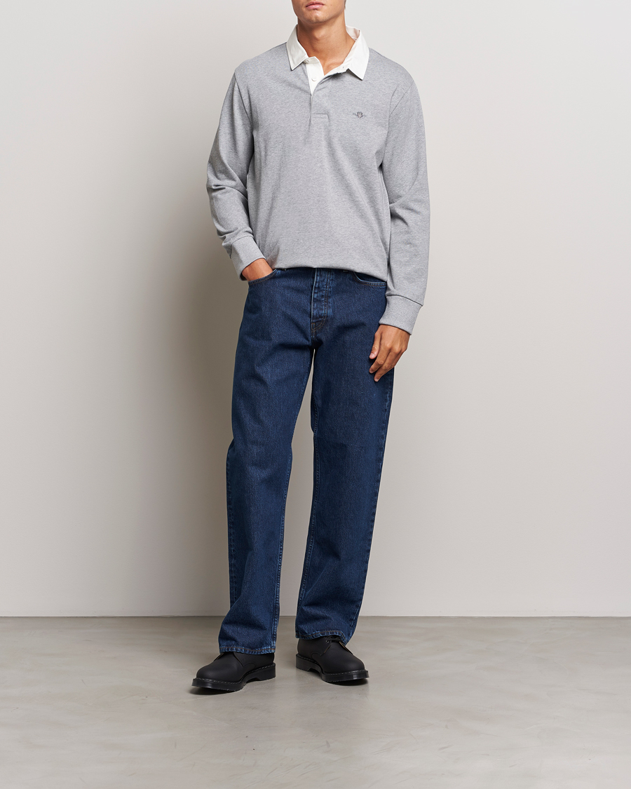 Homme | Pulls Et Tricots | GANT | Reg Shield Heavy Rugger Grey Melange