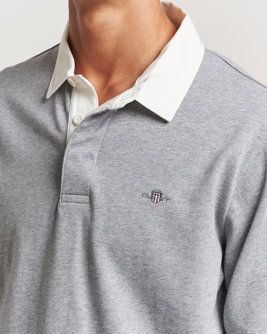 Homme | Pulls Et Tricots | GANT | Reg Shield Heavy Rugger Grey Melange