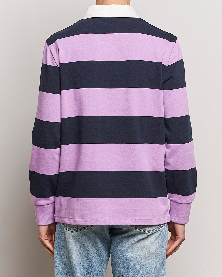 Homme | Pulls Et Tricots | GANT | Reg Shield Striped Heavy Rugger Orchid Lilac