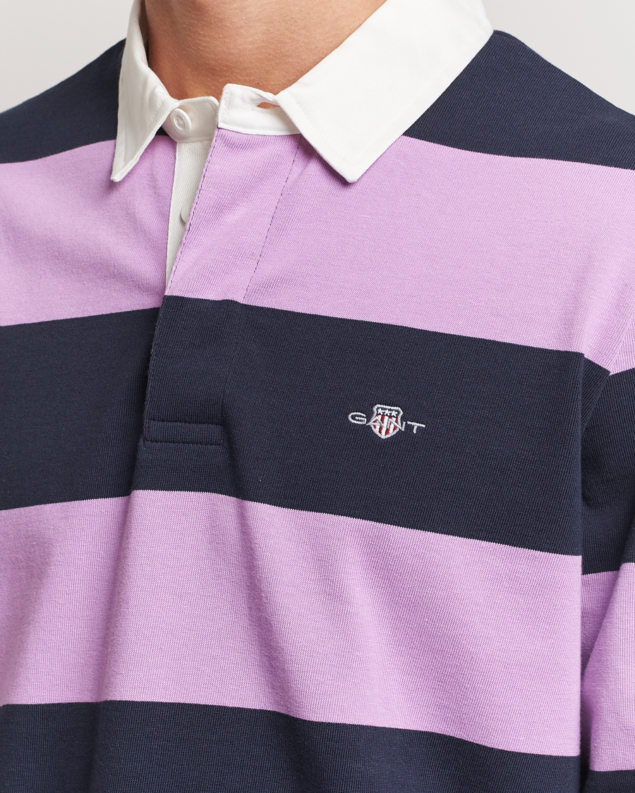 Homme | Pulls Et Tricots | GANT | Reg Shield Striped Heavy Rugger Orchid Lilac
