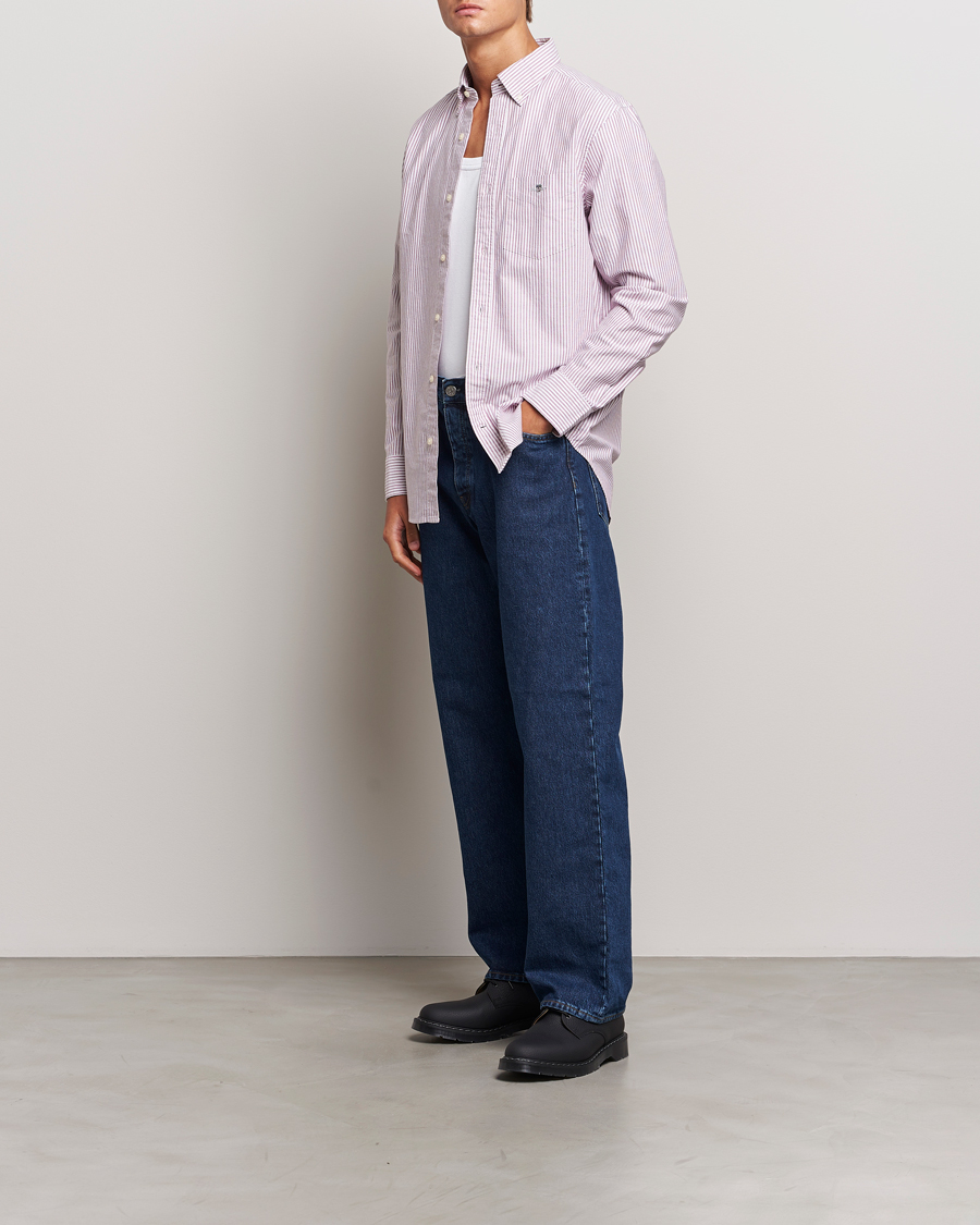 Homme | Chemises | GANT | Reg Oxford Banker Stripe Shirt Pale Syren