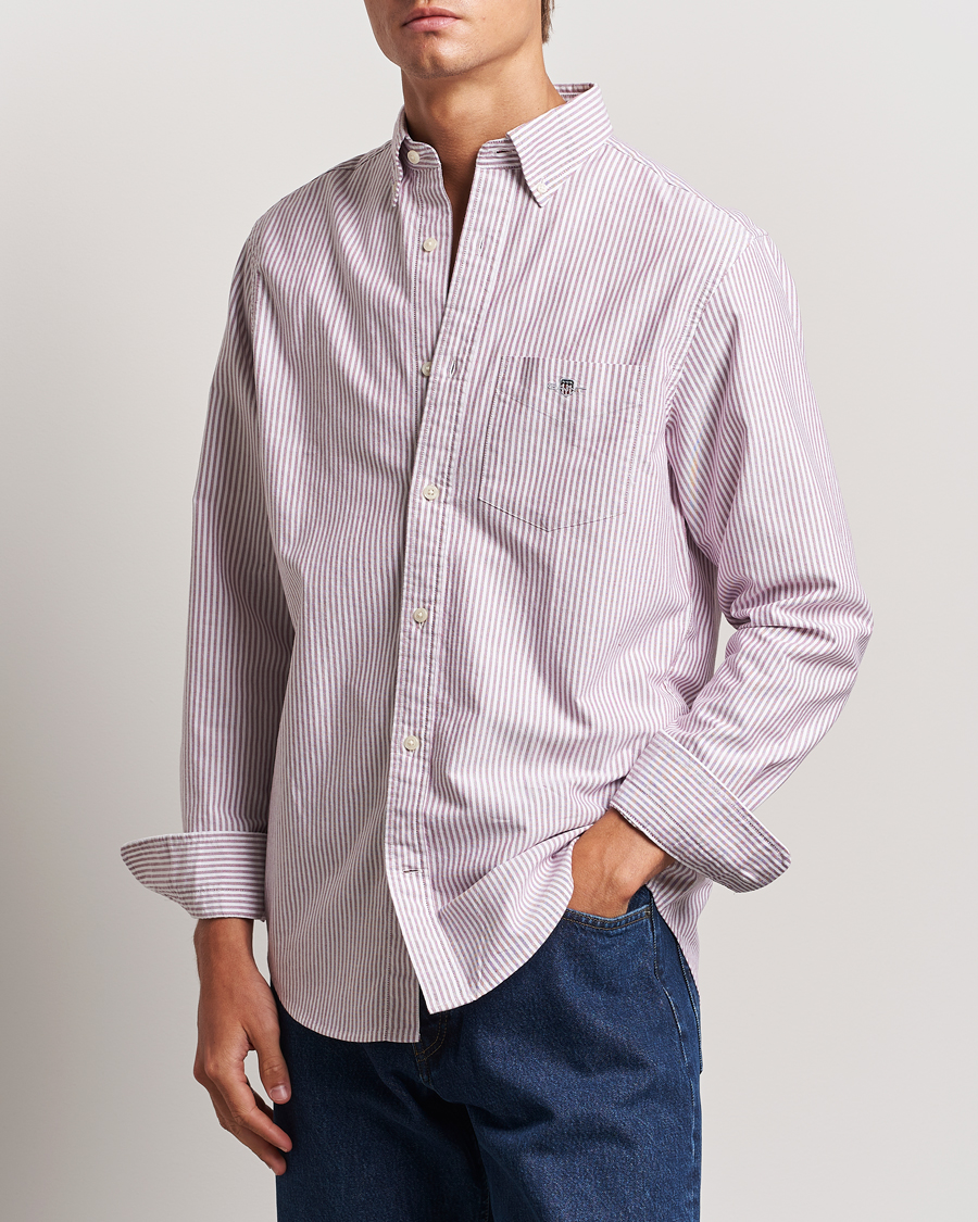 Homme | Chemises | GANT | Reg Oxford Banker Stripe Shirt Pale Syren