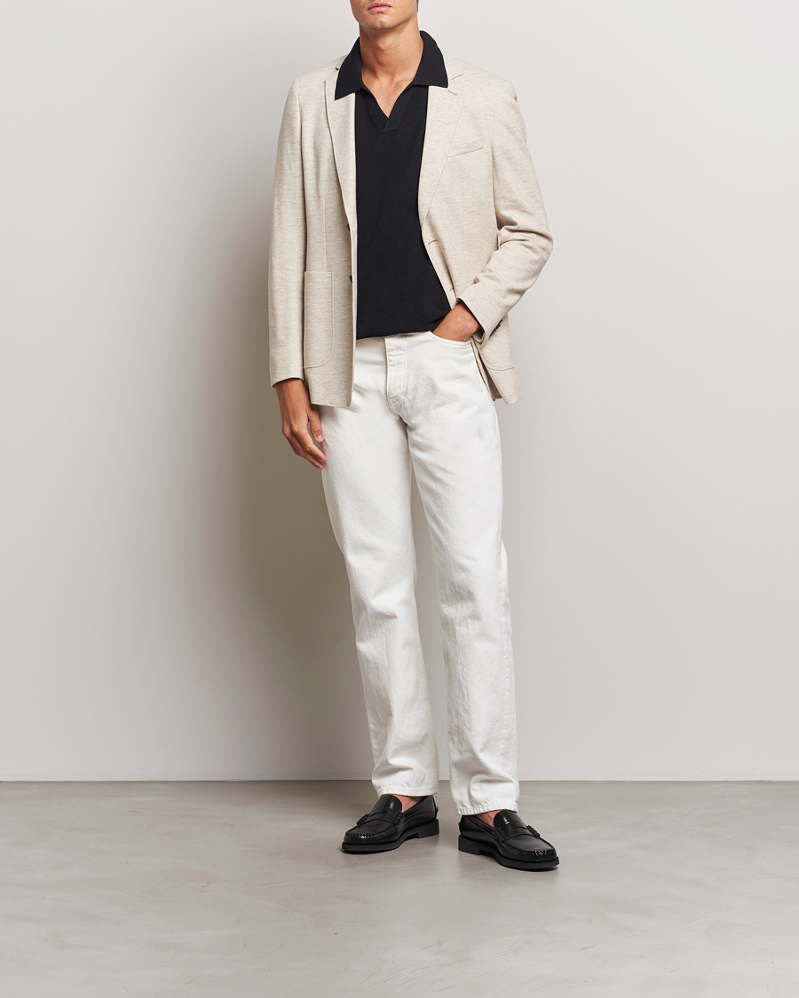 Homme | Blazers | GANT | Slim Cotton/Linen Jersey Blazer Seed Melange