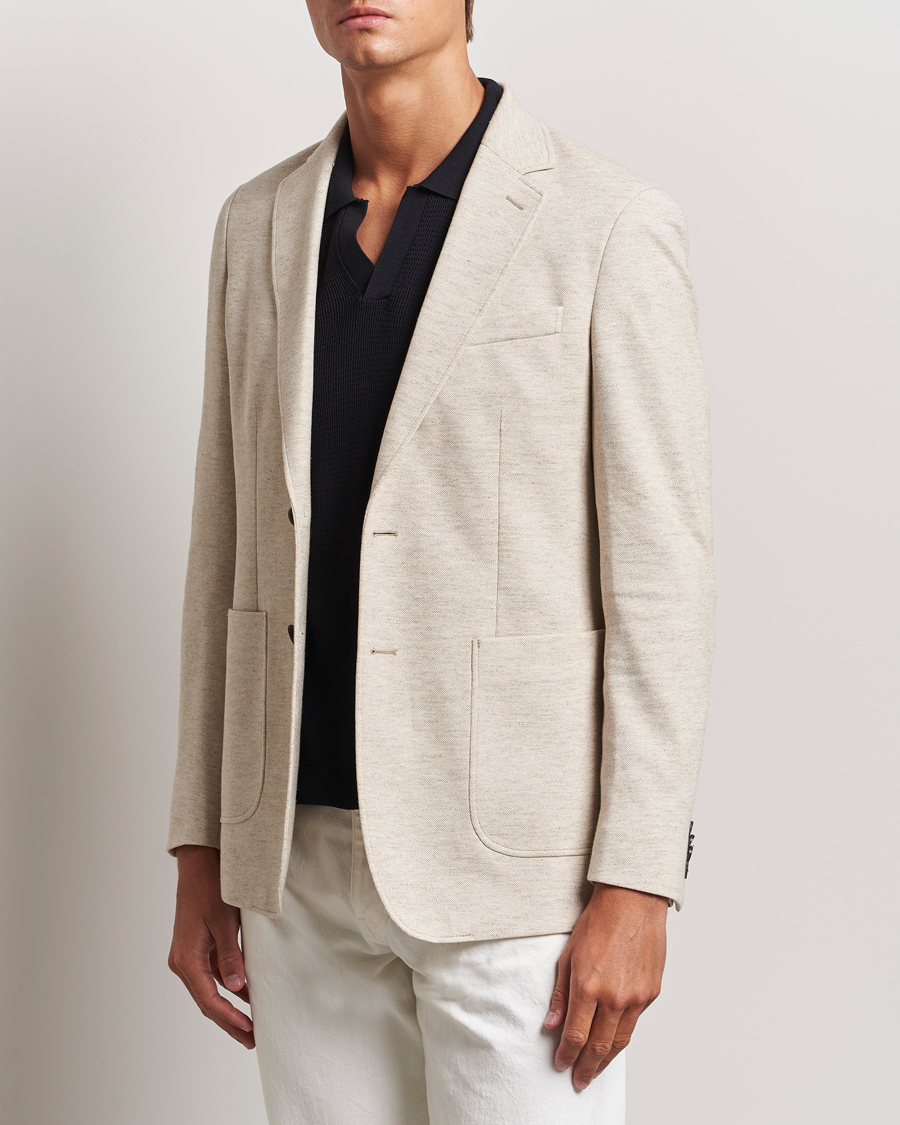 Homme | Blazers | GANT | Slim Cotton/Linen Jersey Blazer Seed Melange