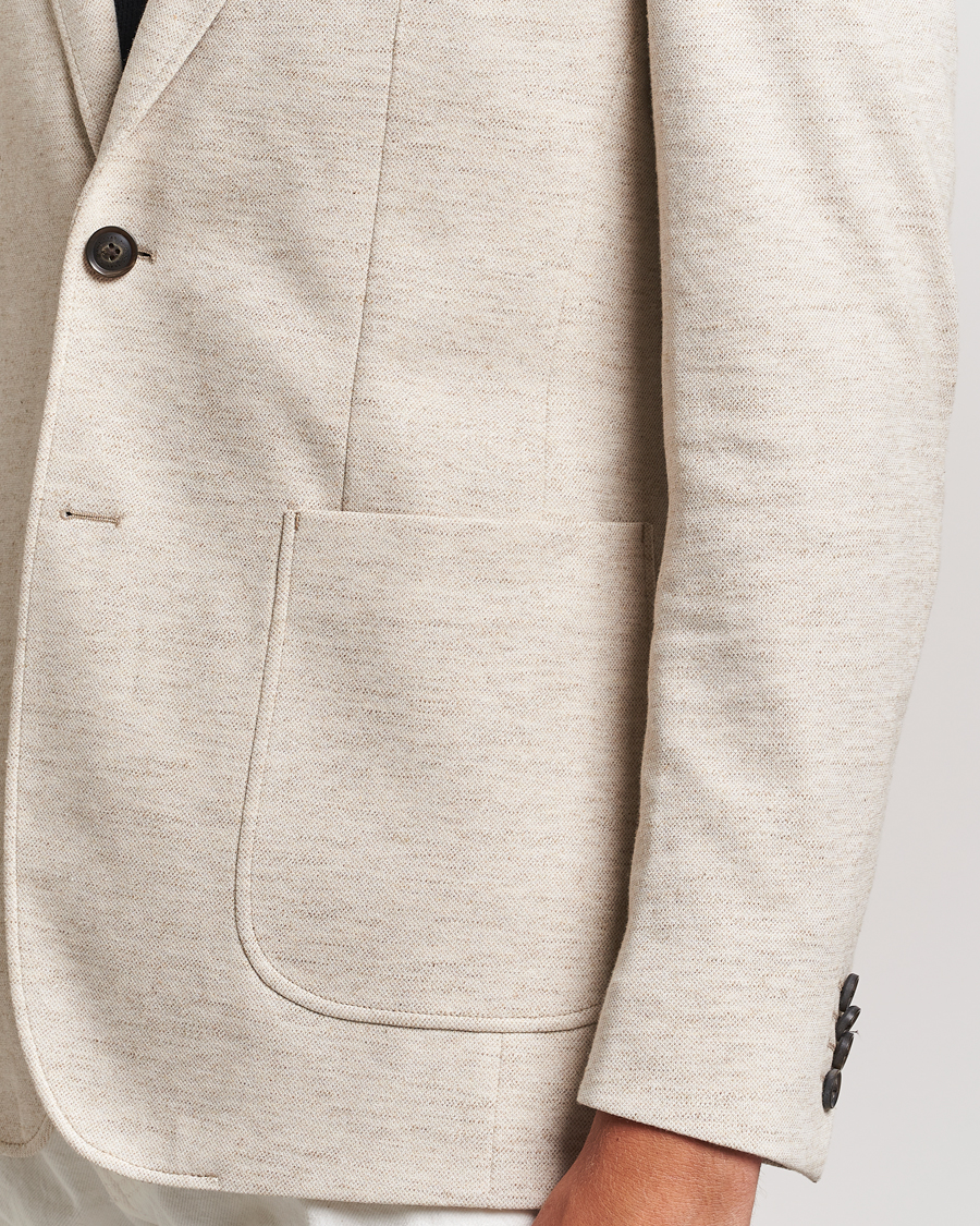 Homme | Blazers | GANT | Slim Cotton/Linen Jersey Blazer Seed Melange