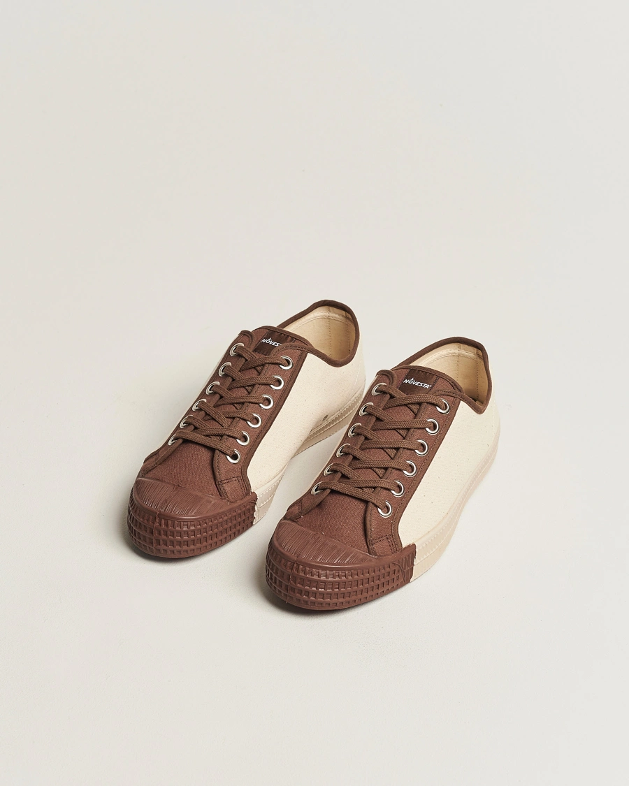 Homme | Chaussures | Novesta | Star Master Coloured Toe Sneaker Brown/Wheat