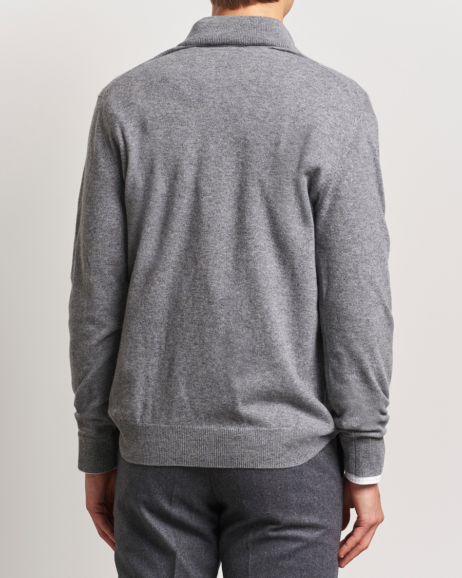 Homme | Pulls Et Tricots | Charles Tyrwhitt | Pure Cashmere Zip Neck Jumper Grey