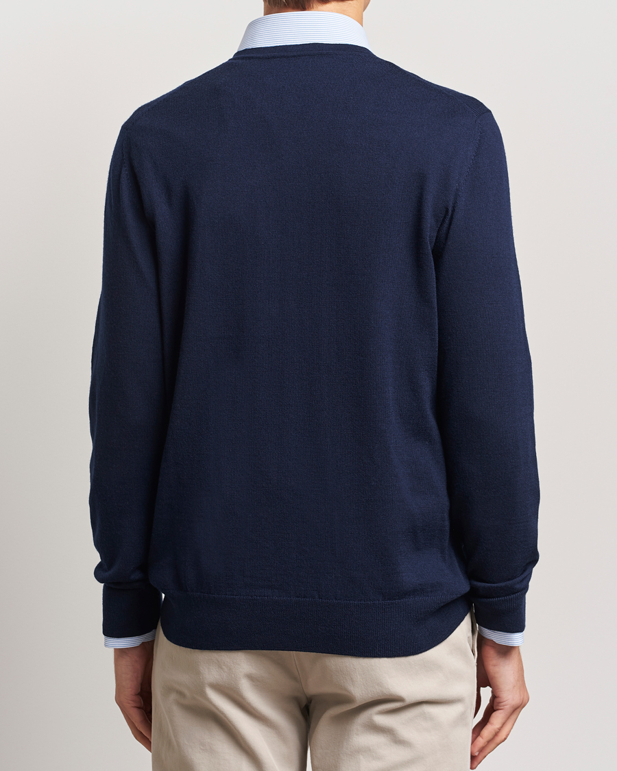 Homme | Pulls Et Tricots | Charles Tyrwhitt | Pure Merino V-Neck Jumper Navy