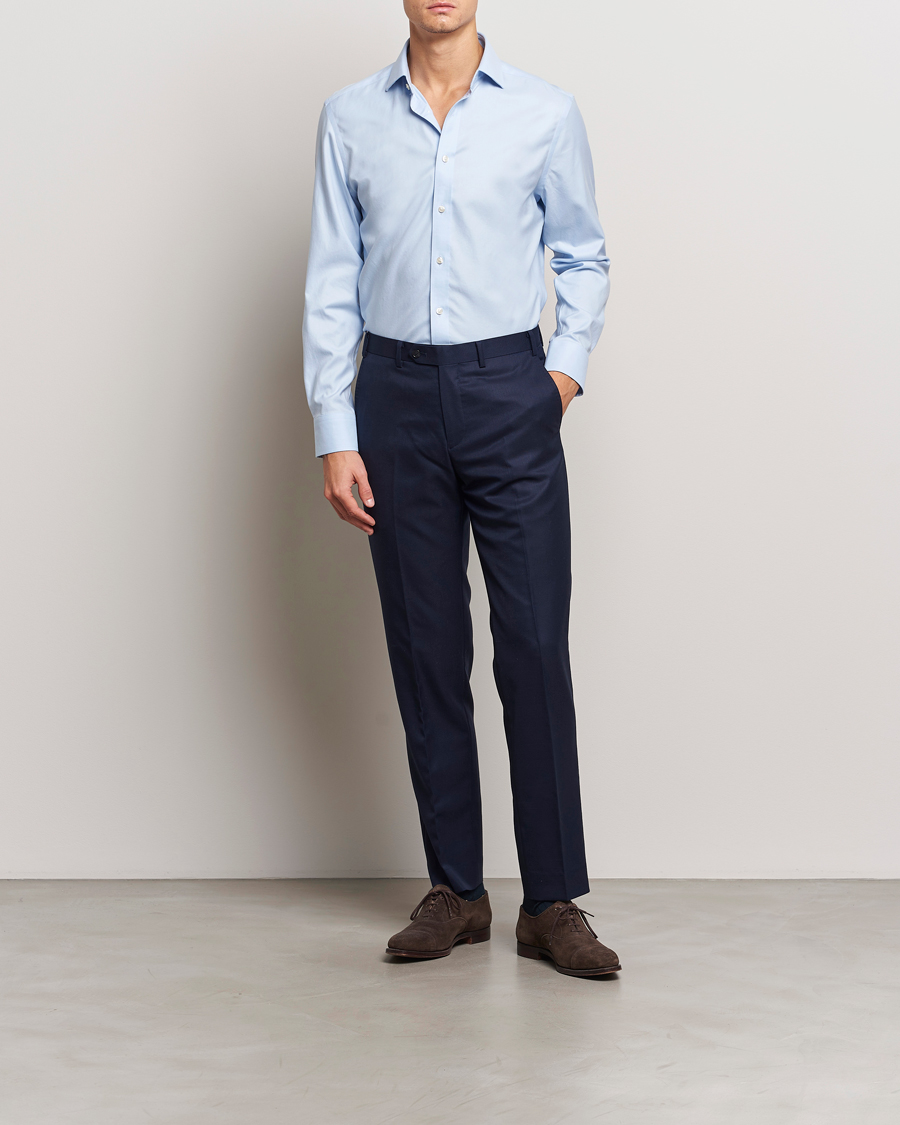 Homme | Chemises | Charles Tyrwhitt | Slim Fit Non Iron Cotton Twill Shirt Sky