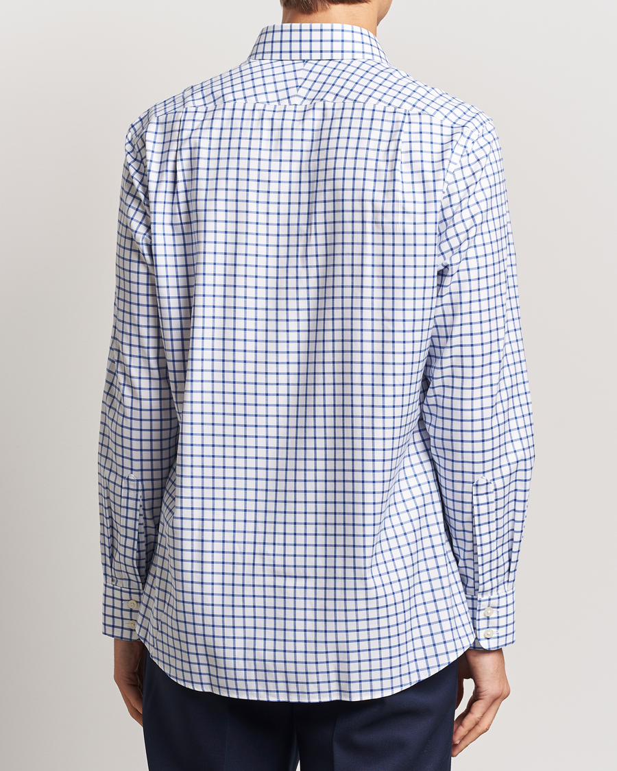 Homme | Chemises | Charles Tyrwhitt | Slim Fit Non Iron Grid Check Shirt Royal Blue