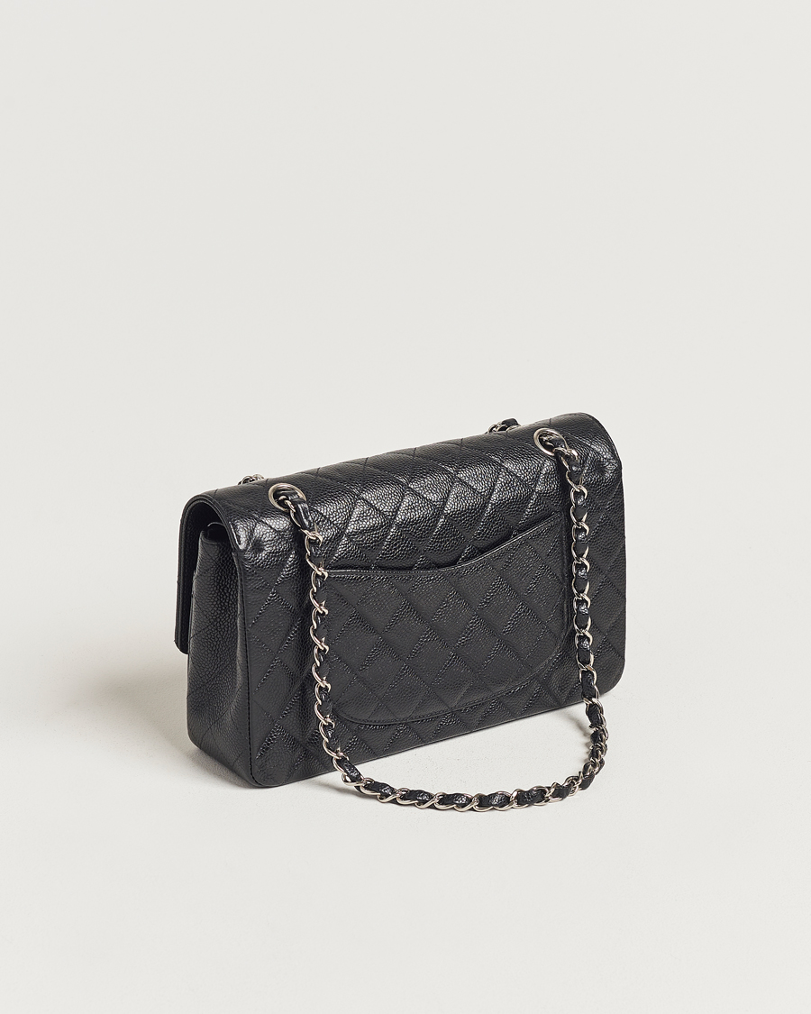 Homme | Gifts for Her | Chanel Pre-Owned | Classic Medium Double Flap Bag Caviar Leather Black