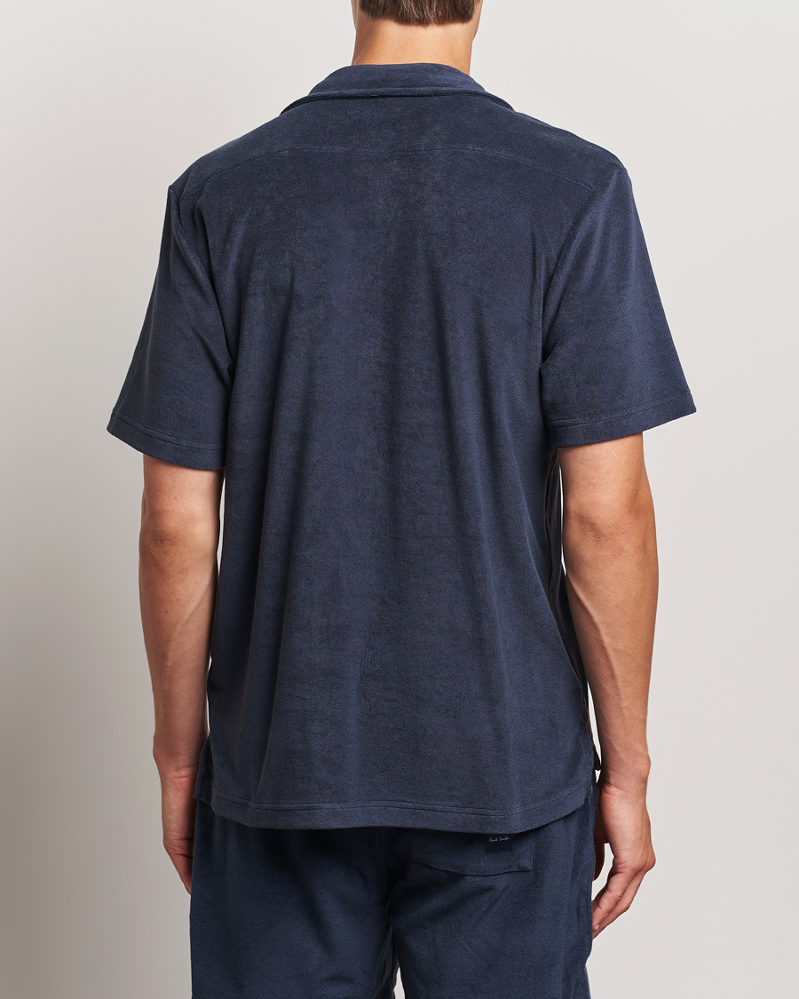 Homme | Polos | Paul Smith | Stripe Towelling Polo Navy