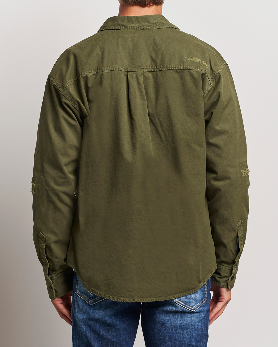 Homme | Chemises | Dsquared2 | Garment Dyed Ranger Shirt Army Green