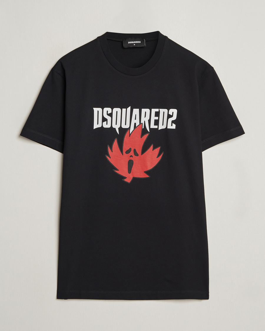 Homme | T-shirts | Dsquared2 | Horror Leaf T-Shirt Black