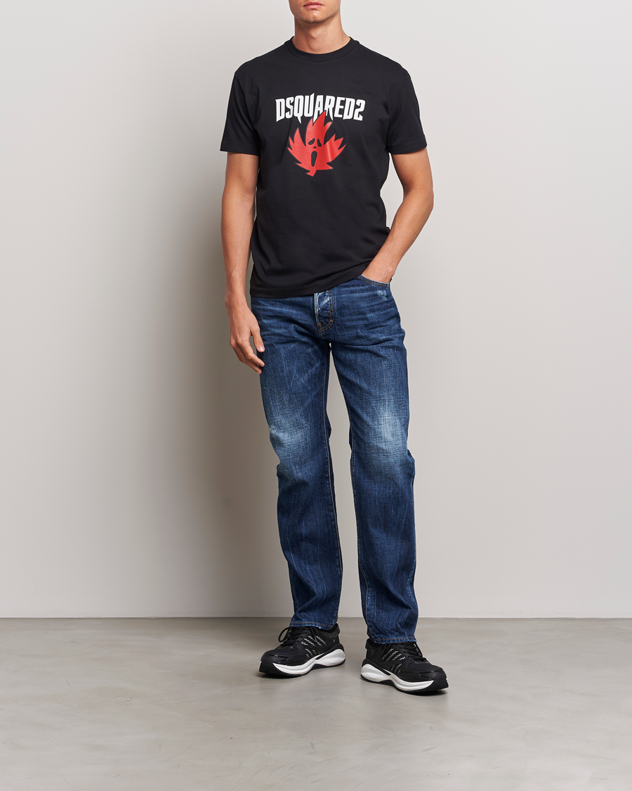 Homme | T-shirts | Dsquared2 | Horror Leaf T-Shirt Black