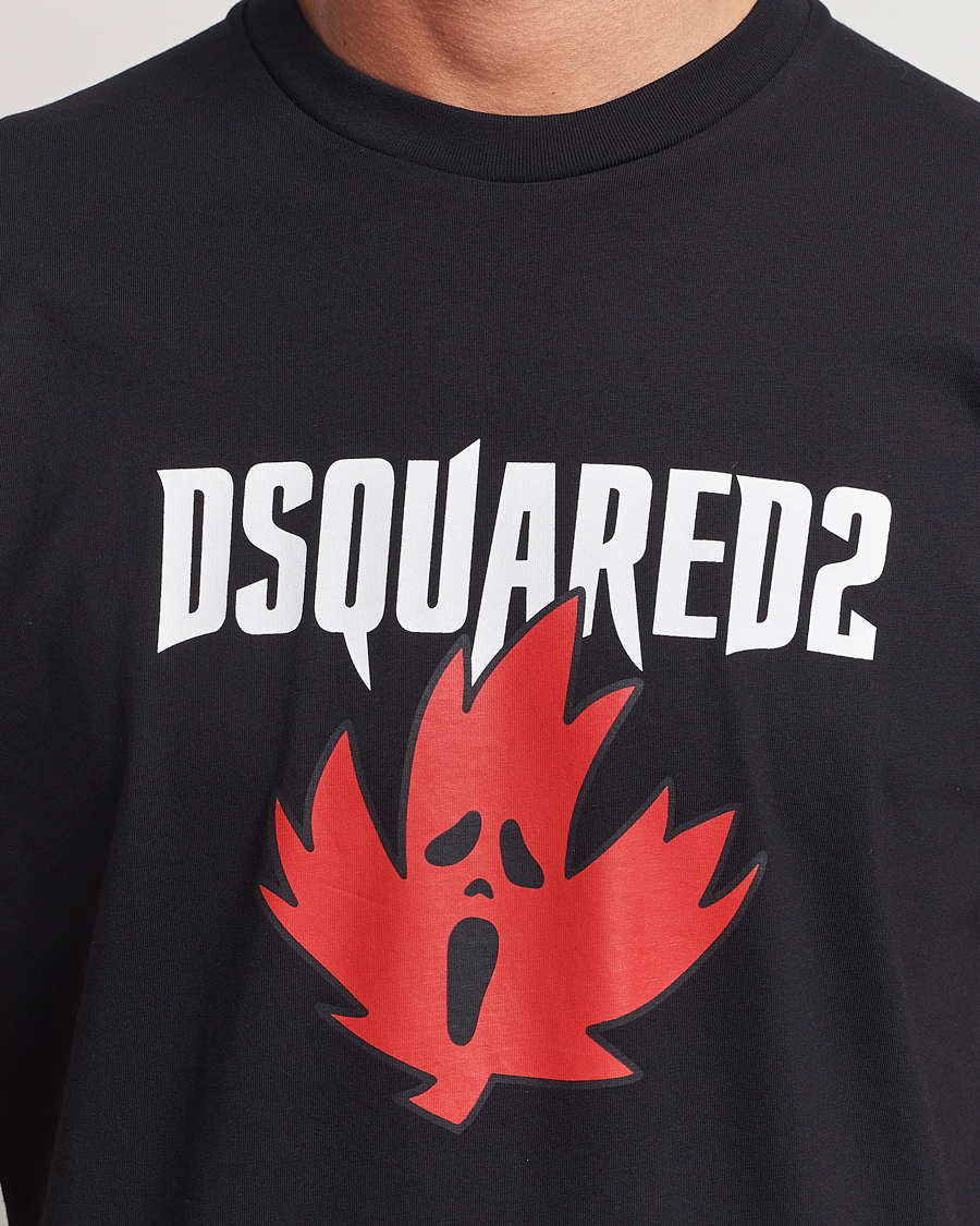 Homme | T-shirts | Dsquared2 | Horror Leaf T-Shirt Black