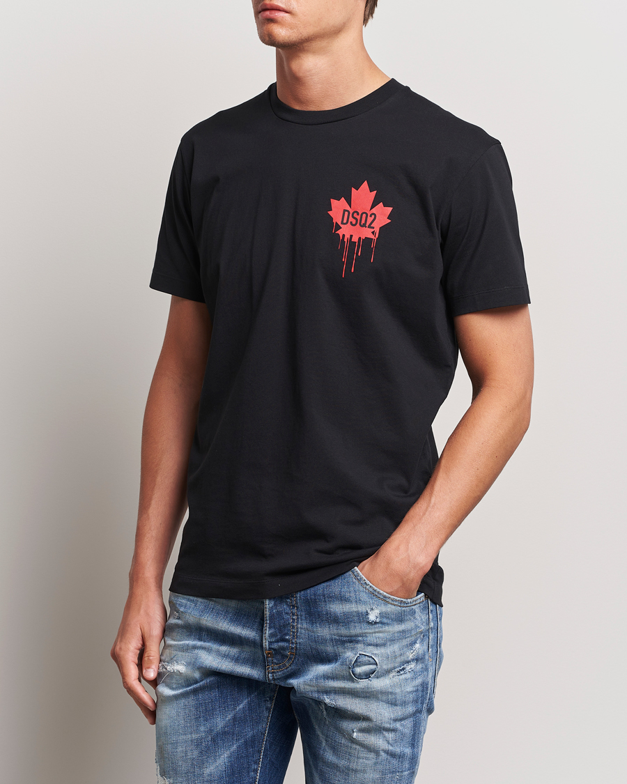 Homme |  | Dsquared2 | Small Leaf T-Shirt Black