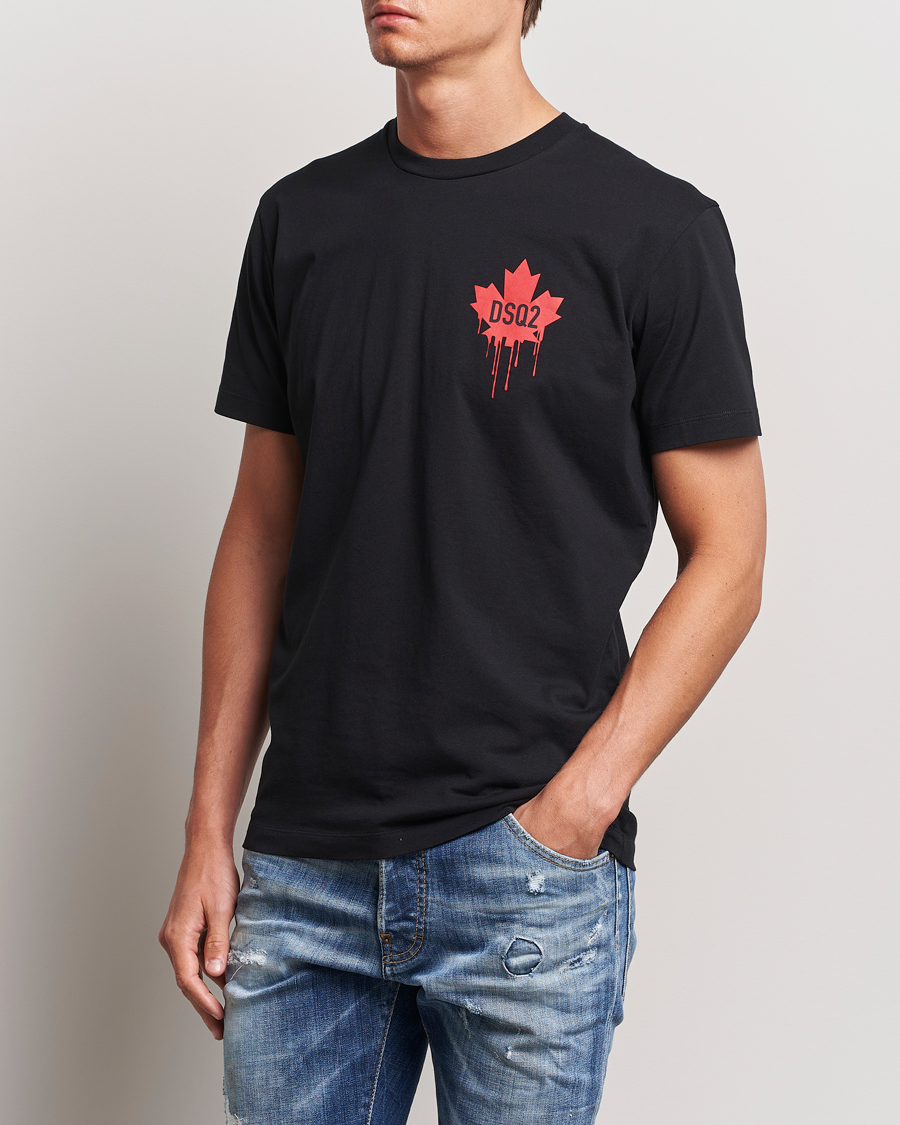 Homme | T-shirts | Dsquared2 | Small Leaf T-Shirt Black