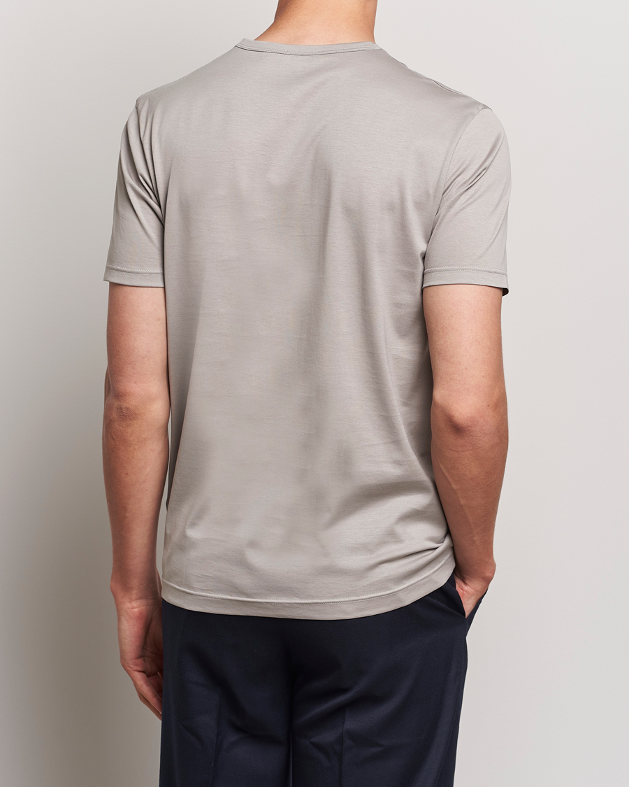 Homme | T-shirts | Sunspel | Crew Neck Q82 Cotton T-Shirt Mid Grey