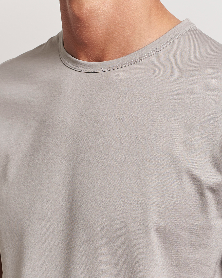 Homme | T-shirts | Sunspel | Crew Neck Q82 Cotton T-Shirt Mid Grey